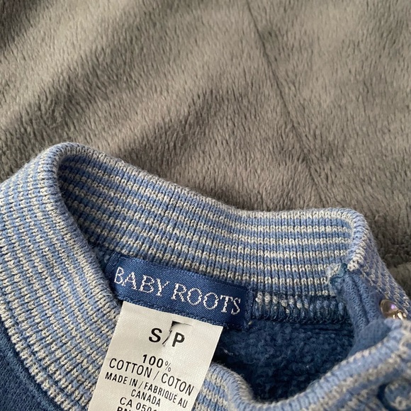 Baby Roots Striped Buttoned Down Crewneck - Picture 8 of 10